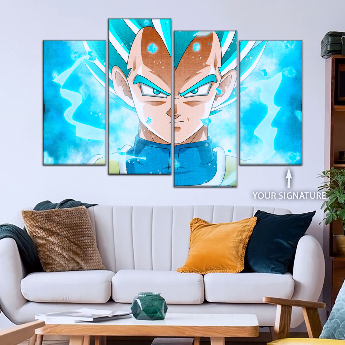 Dragon Ball Super Canvas Wall Art - DR5118 - Super Saiyan Blue Vegeta