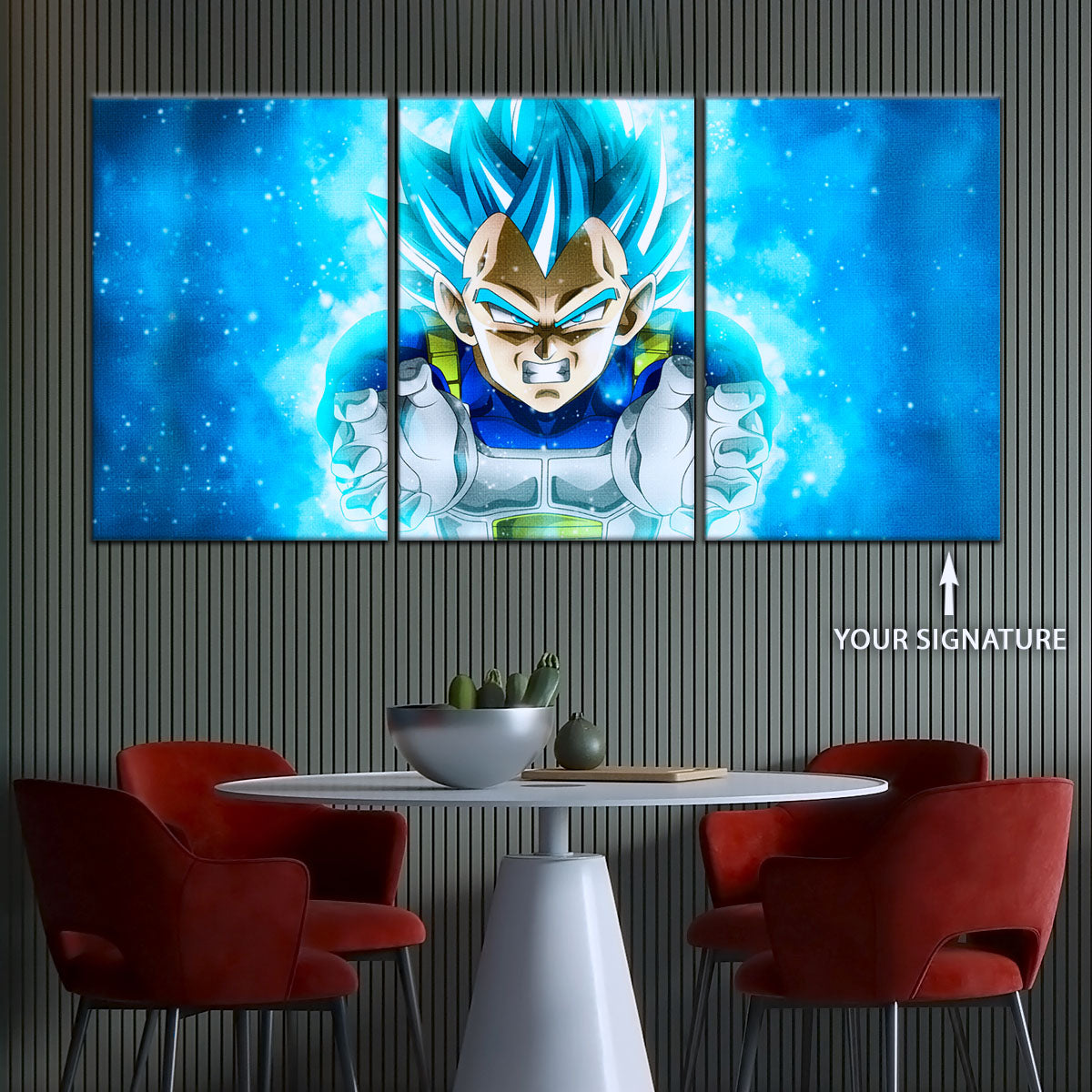 Dragon Ball Super Canvas Wall Art - DR5119 - Super Saiyan Blue Vegeta