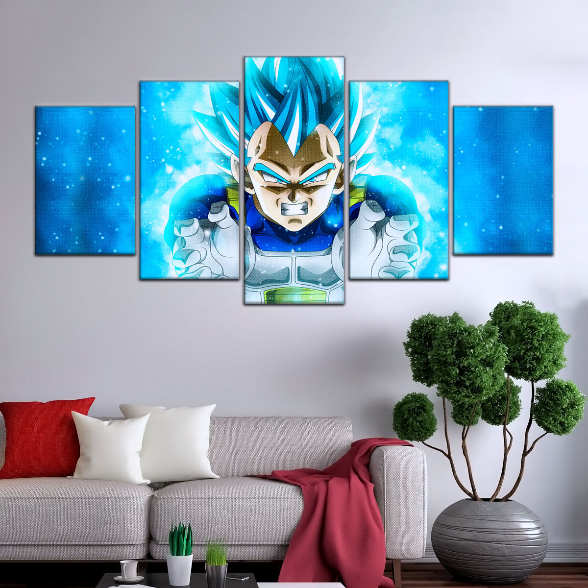 Dragon Ball Super Canvas Wall Art - DR5119 - Super Saiyan Blue Vegeta