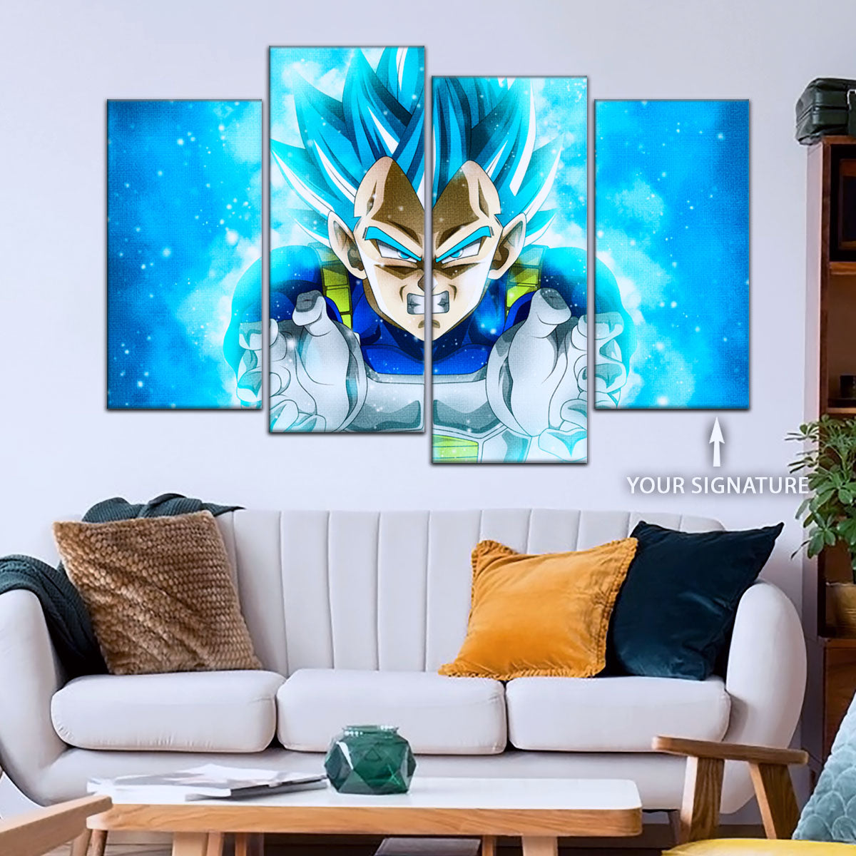 Dragon Ball Super Canvas Wall Art - DR5119 - Super Saiyan Blue Vegeta
