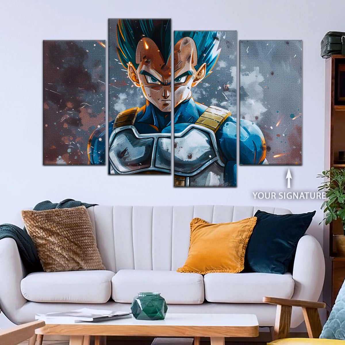 Dragon Ball Super Canvas Wall Art - DR5120 - Super Saiyan Blue Vegeta