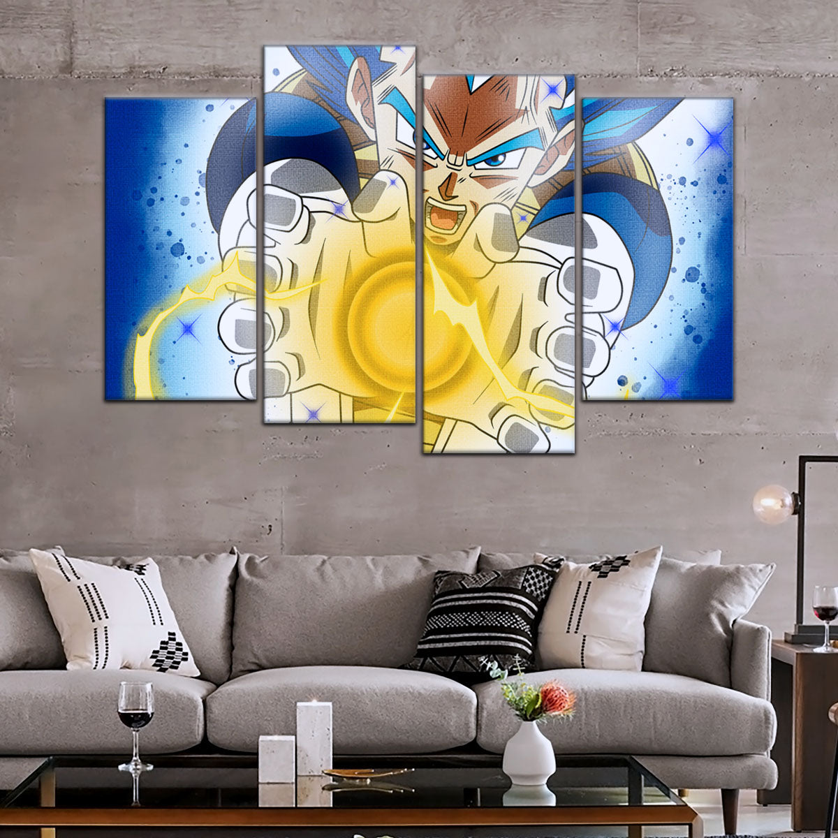 Dragon Ball Super Canvas Wall Art - DR5121 - Super Saiyan Blue Vegeta