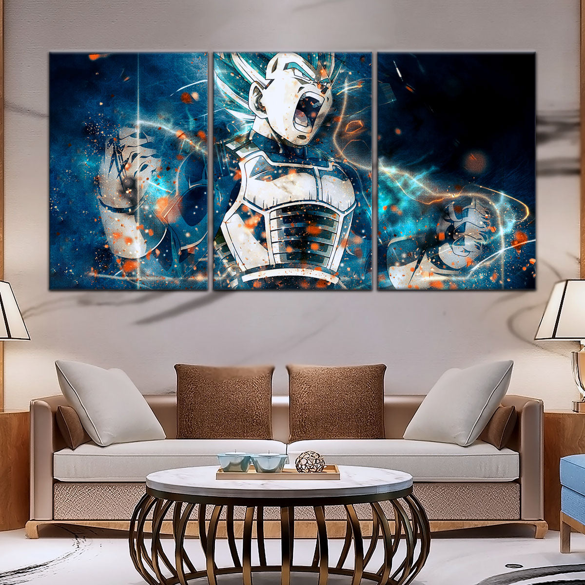 Dragon Ball Super Canvas Wall Art - DR5123 - Super Saiyan Blue Vegeta