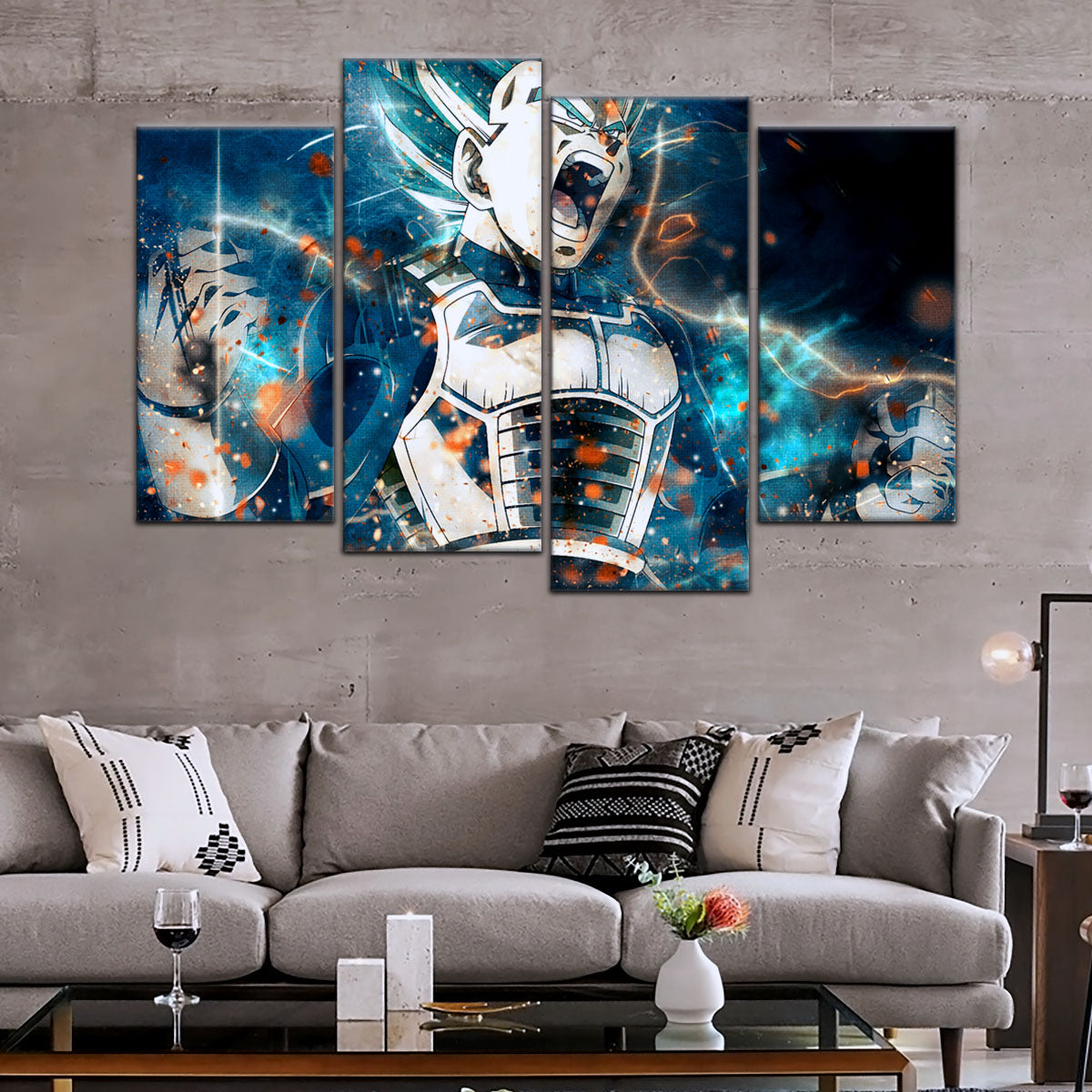 Dragon Ball Super Canvas Wall Art - DR5123 - Super Saiyan Blue Vegeta