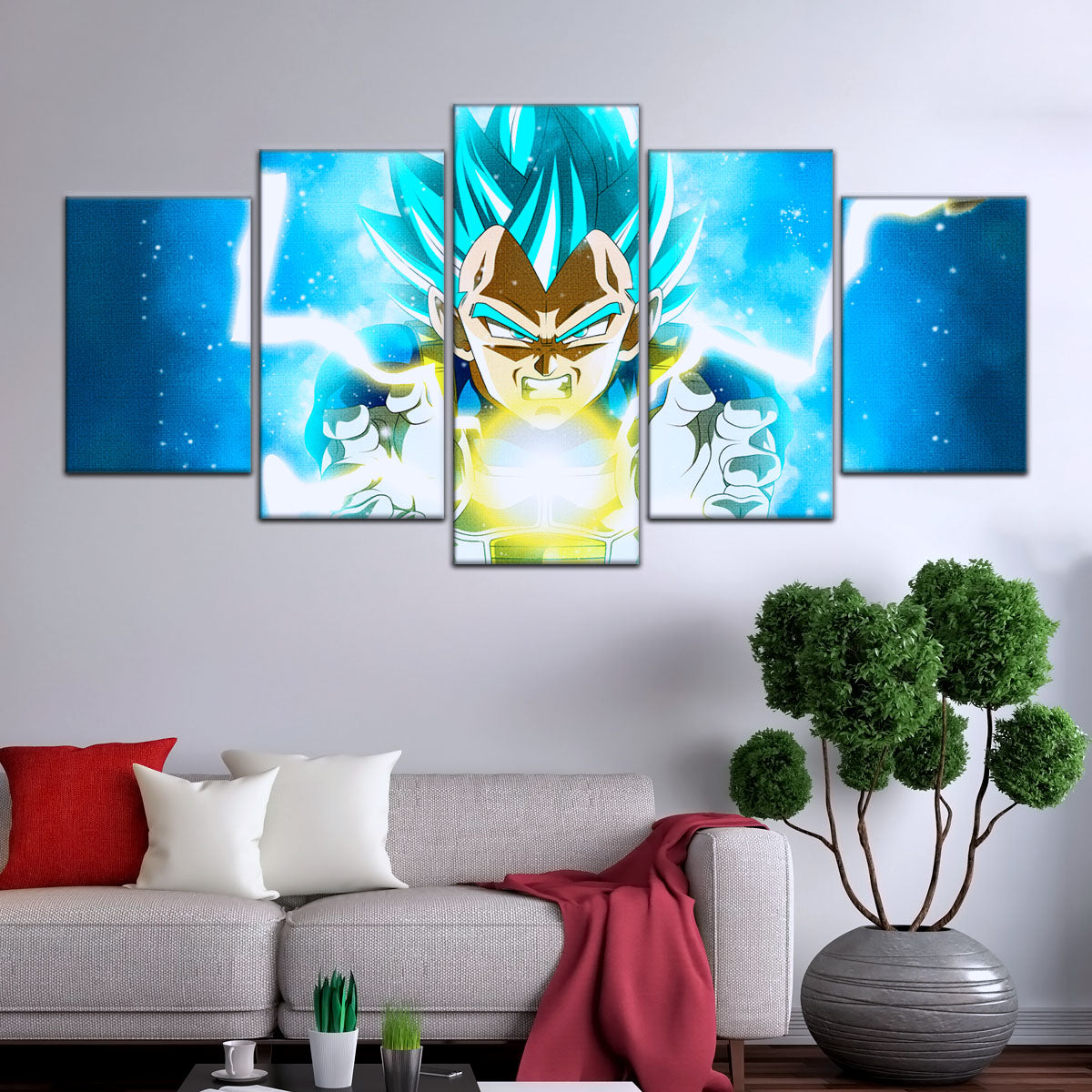 Dragon Ball Super Canvas Wall Art - DR5124 - Super Saiyan Blue Vegeta