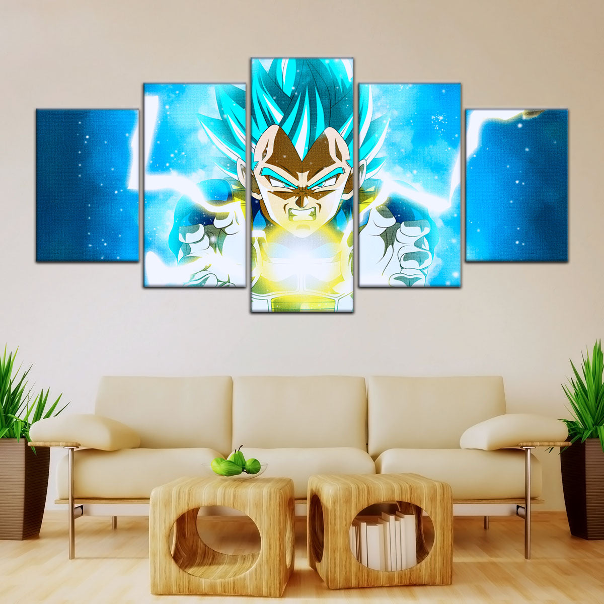 Dragon Ball Super Canvas Wall Art - DR5124 - Super Saiyan Blue Vegeta