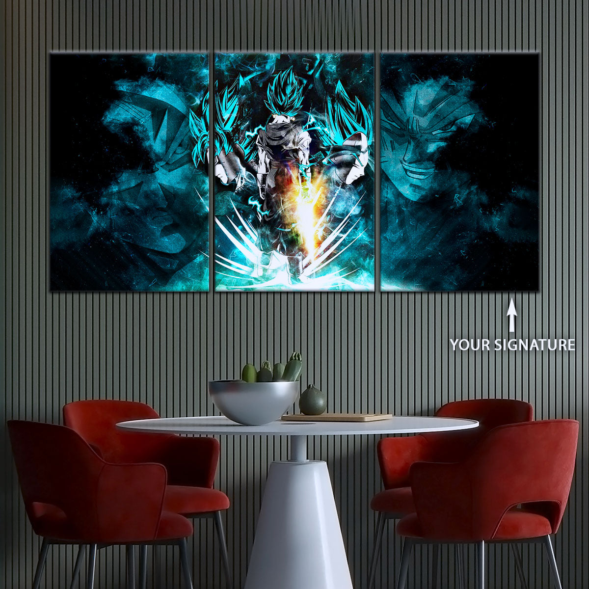 Dragon Ball Super Canvas Wall Art - DR5061 - Super Saiyan Blue Vegito - Goku - Vegeta
