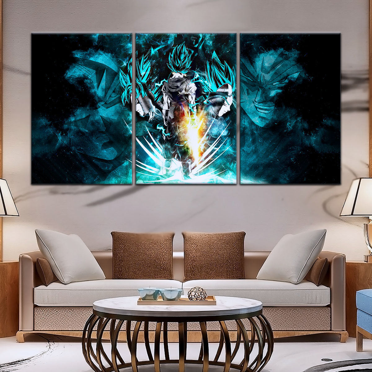 Dragon Ball Super Canvas Wall Art - DR5061 - Super Saiyan Blue Vegito - Goku - Vegeta