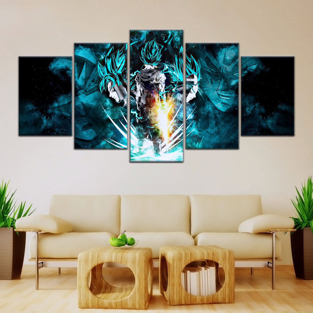 Dragon Ball Super Canvas Wall Art - DR5061 - Super Saiyan Blue Vegito - Goku - Vegeta