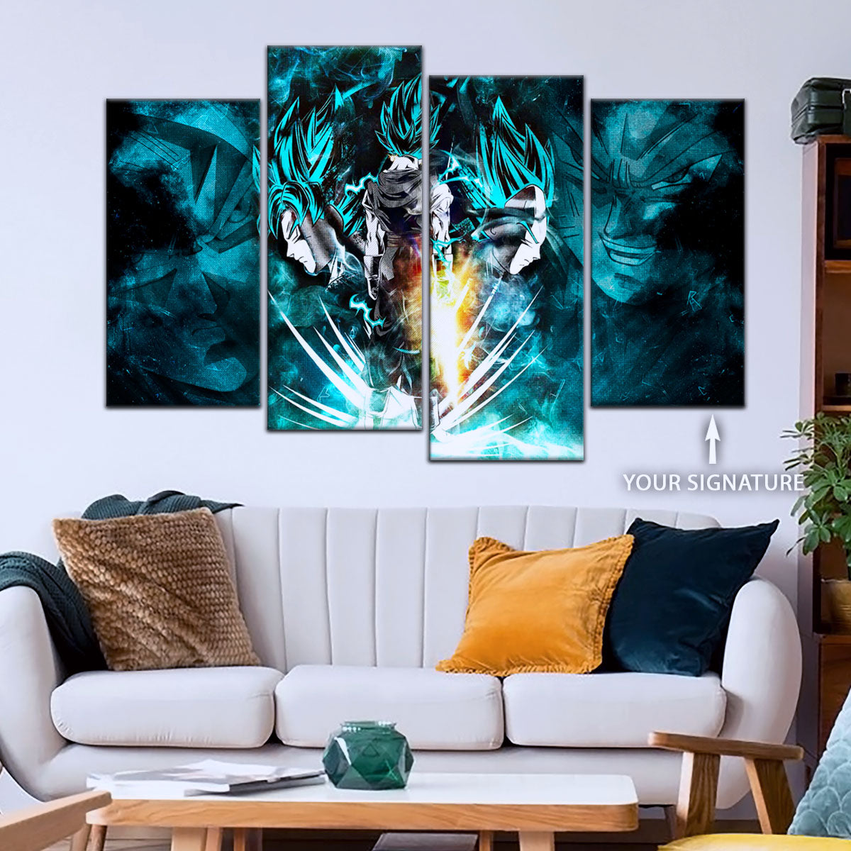 Dragon Ball Super Canvas Wall Art - DR5061 - Super Saiyan Blue Vegito - Goku - Vegeta