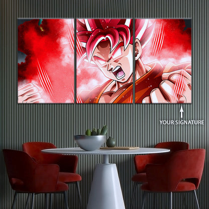 Dragon Ball Super Canvas Wall Art - DR5057 - Super Saiyan God Goku