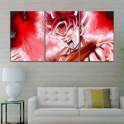 Dragon Ball Super Canvas Wall Art - DR5057 - Super Saiyan God Goku