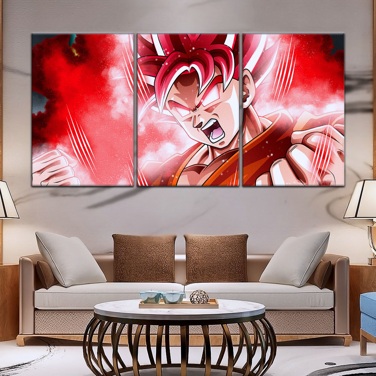 Dragon Ball Super Canvas Wall Art - DR5057 - Super Saiyan God Goku
