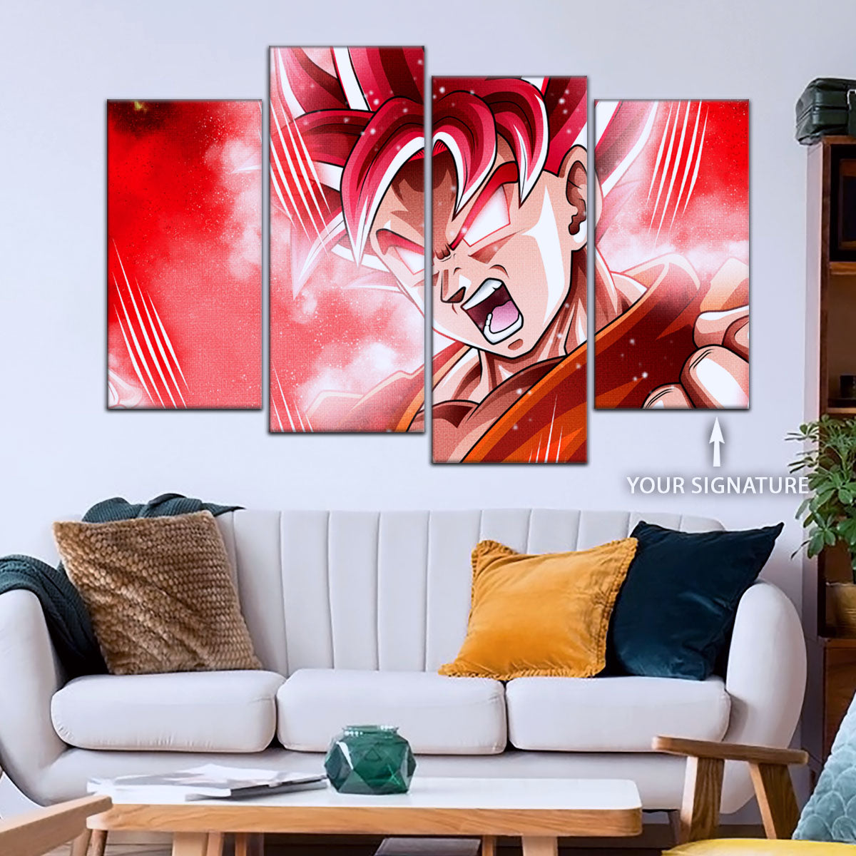 Dragon Ball Super Canvas Wall Art - DR5057 - Super Saiyan God Goku