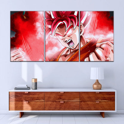 Dragon Ball Super Canvas Wall Art - DR5057 - Super Saiyan God Goku
