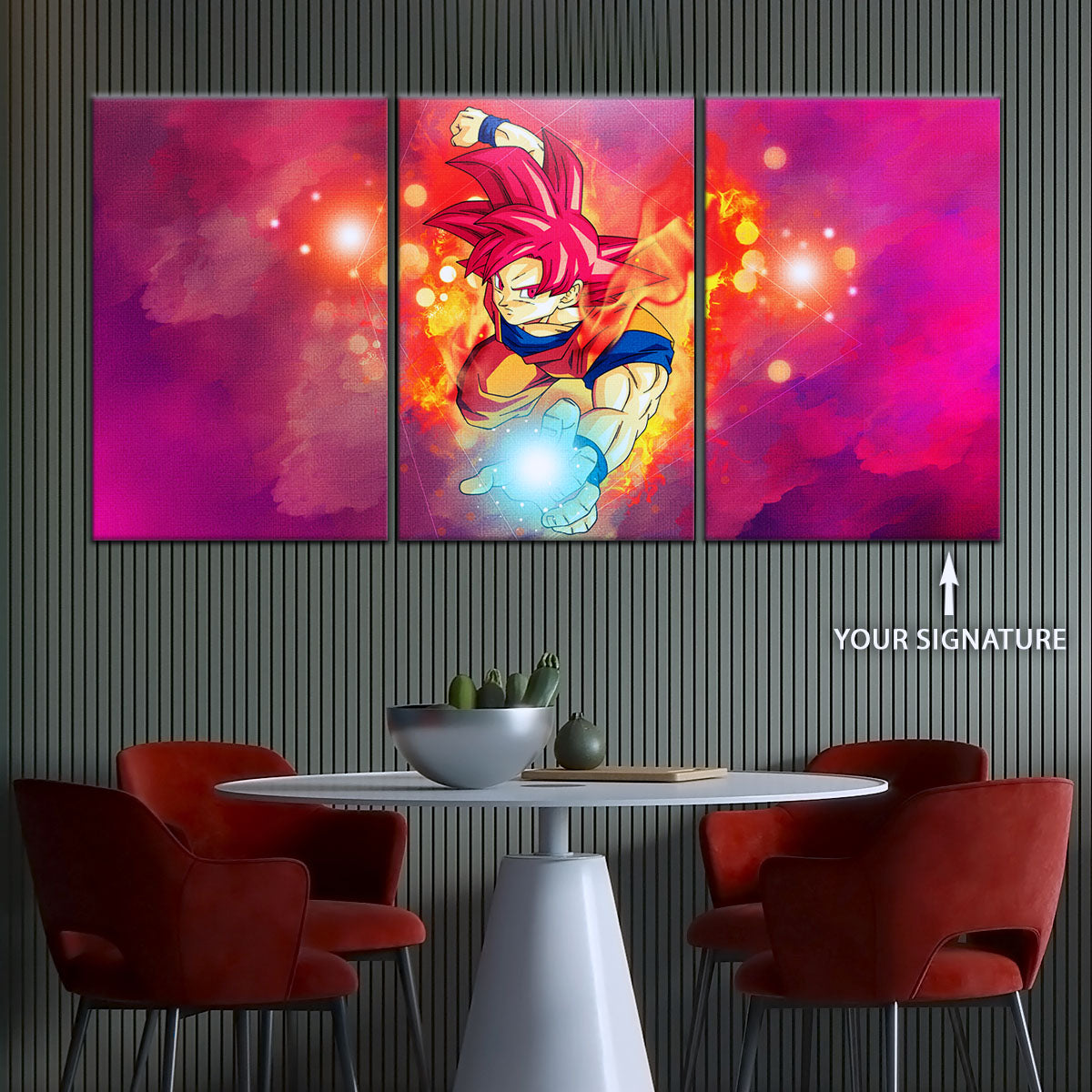 Dragon Ball Super Canvas Wall Art - DR5081 - Super Saiyan God Goku
