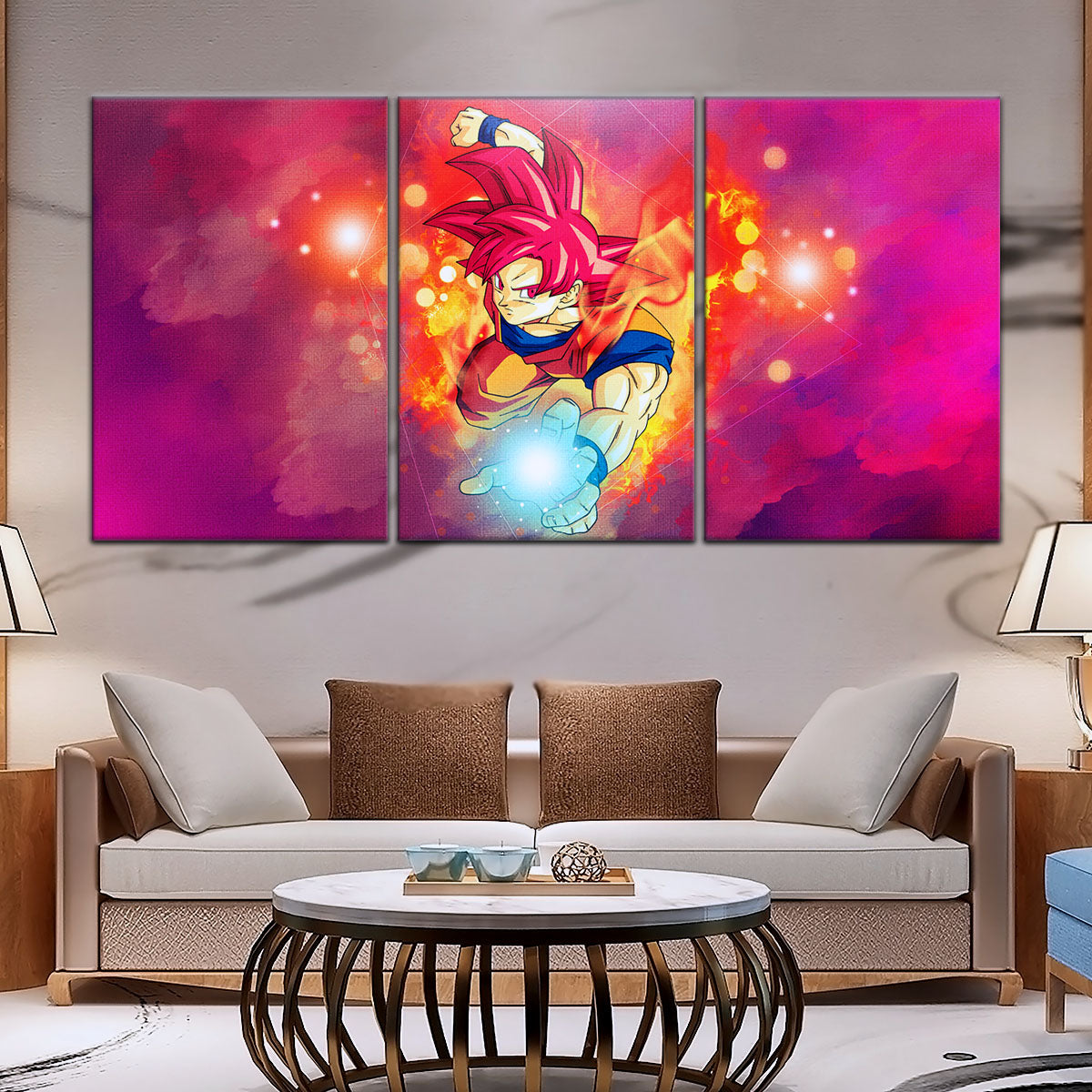 Dragon Ball Super Canvas Wall Art - DR5081 - Super Saiyan God Goku