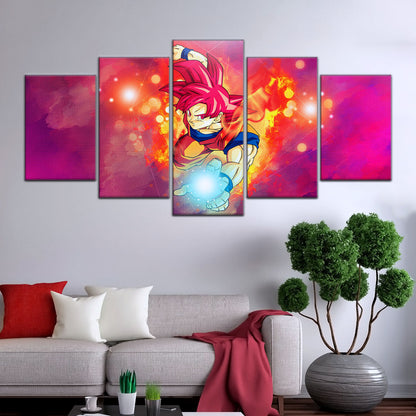 Dragon Ball Super Canvas Wall Art - DR5081 - Super Saiyan God Goku