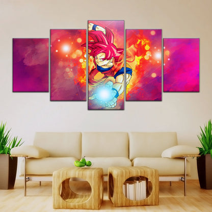 Dragon Ball Super Canvas Wall Art - DR5081 - Super Saiyan God Goku
