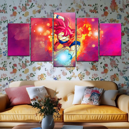 Dragon Ball Super Canvas Wall Art - DR5081 - Super Saiyan God Goku
