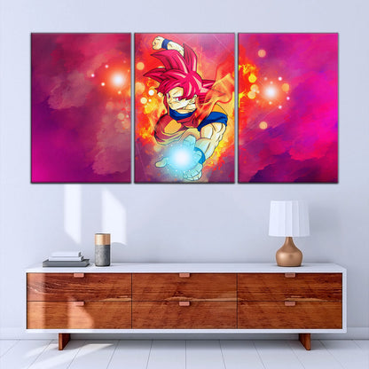 Dragon Ball Super Canvas Wall Art - DR5081 - Super Saiyan God Goku