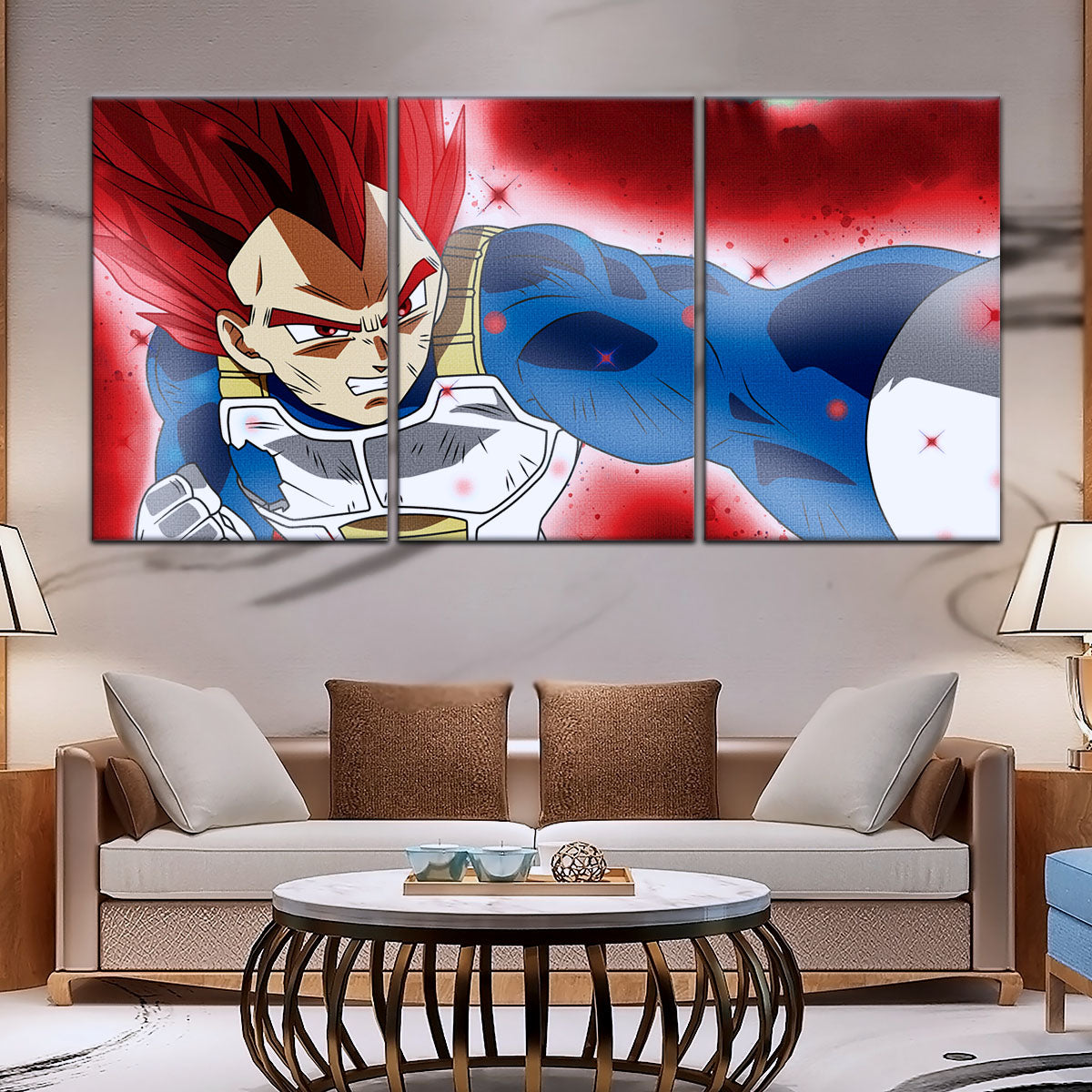 Dragon Ball Super Canvas Wall Art - DR5125 - Super Saiyan God Vegeta