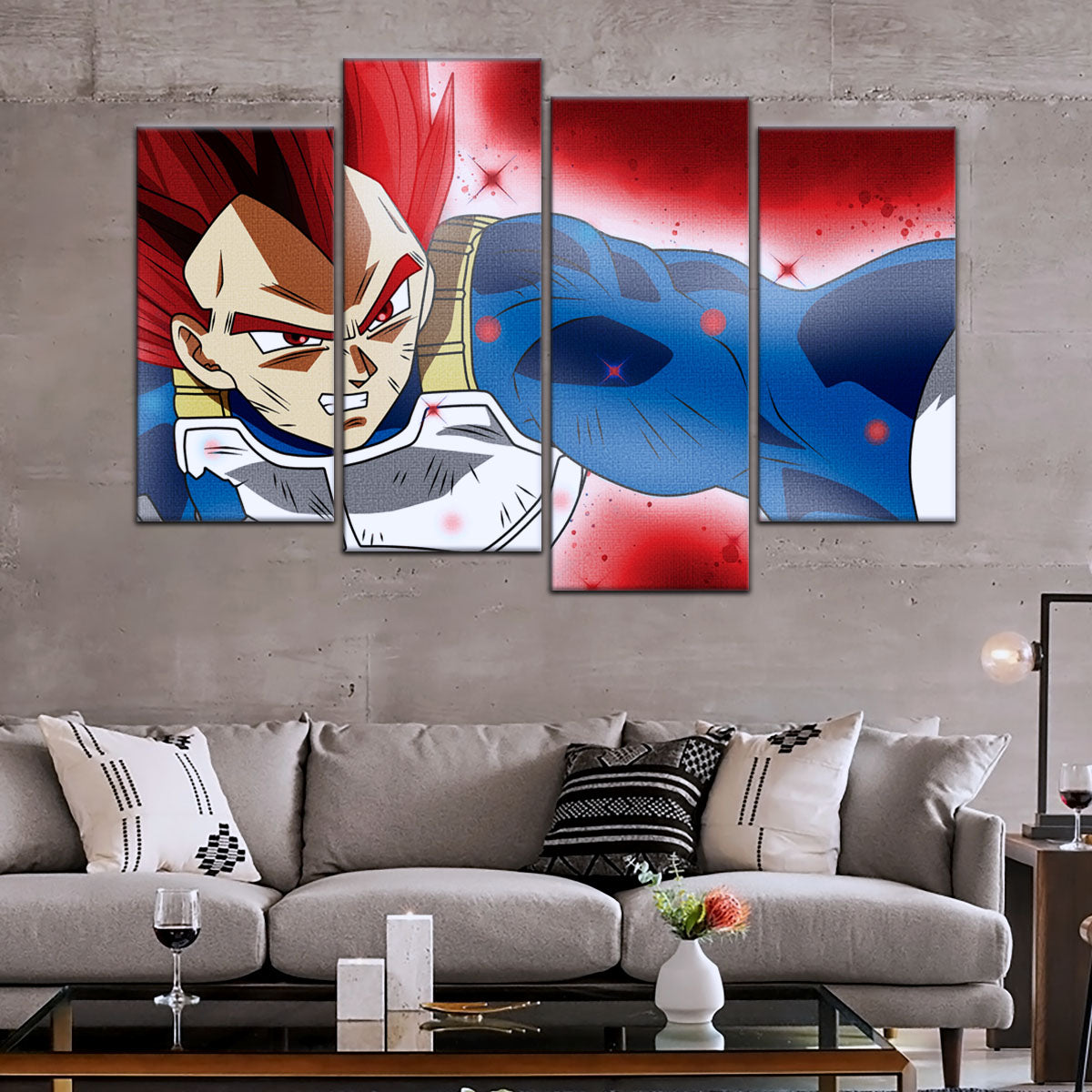 Dragon Ball Super Canvas Wall Art - DR5125 - Super Saiyan God Vegeta
