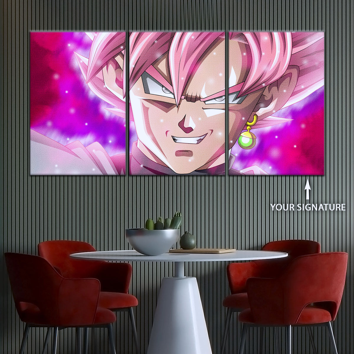 Dragon Ball Super Canvas Wall Art - DR5005 - Super Saiyan Rose Black Goku