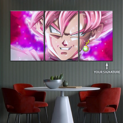 Dragon Ball Super Canvas Wall Art - DR5005 - Super Saiyan Rose Black Goku