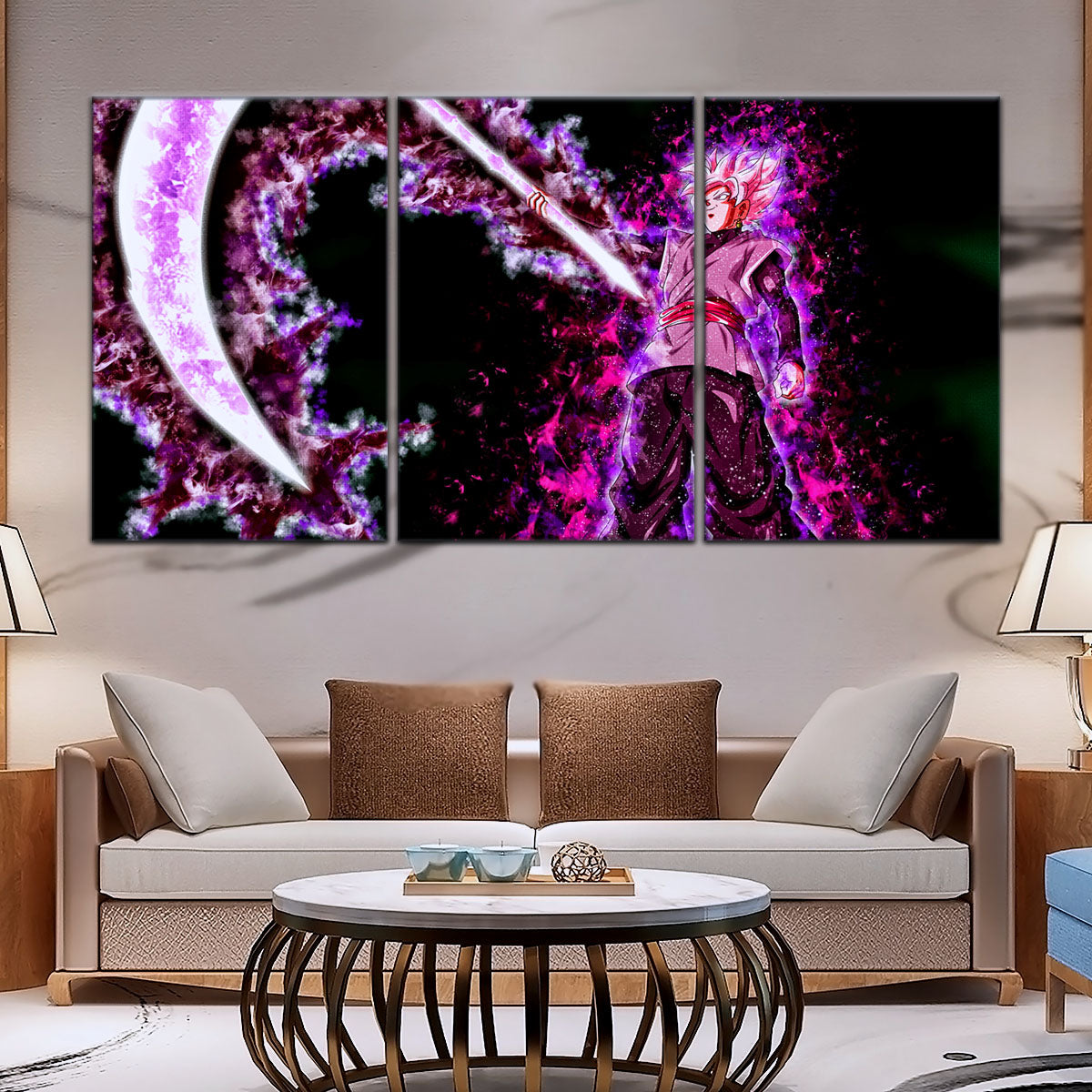 Dragon Ball Super Canvas Wall Art - DR5006 - Super Saiyan Rose Black Goku