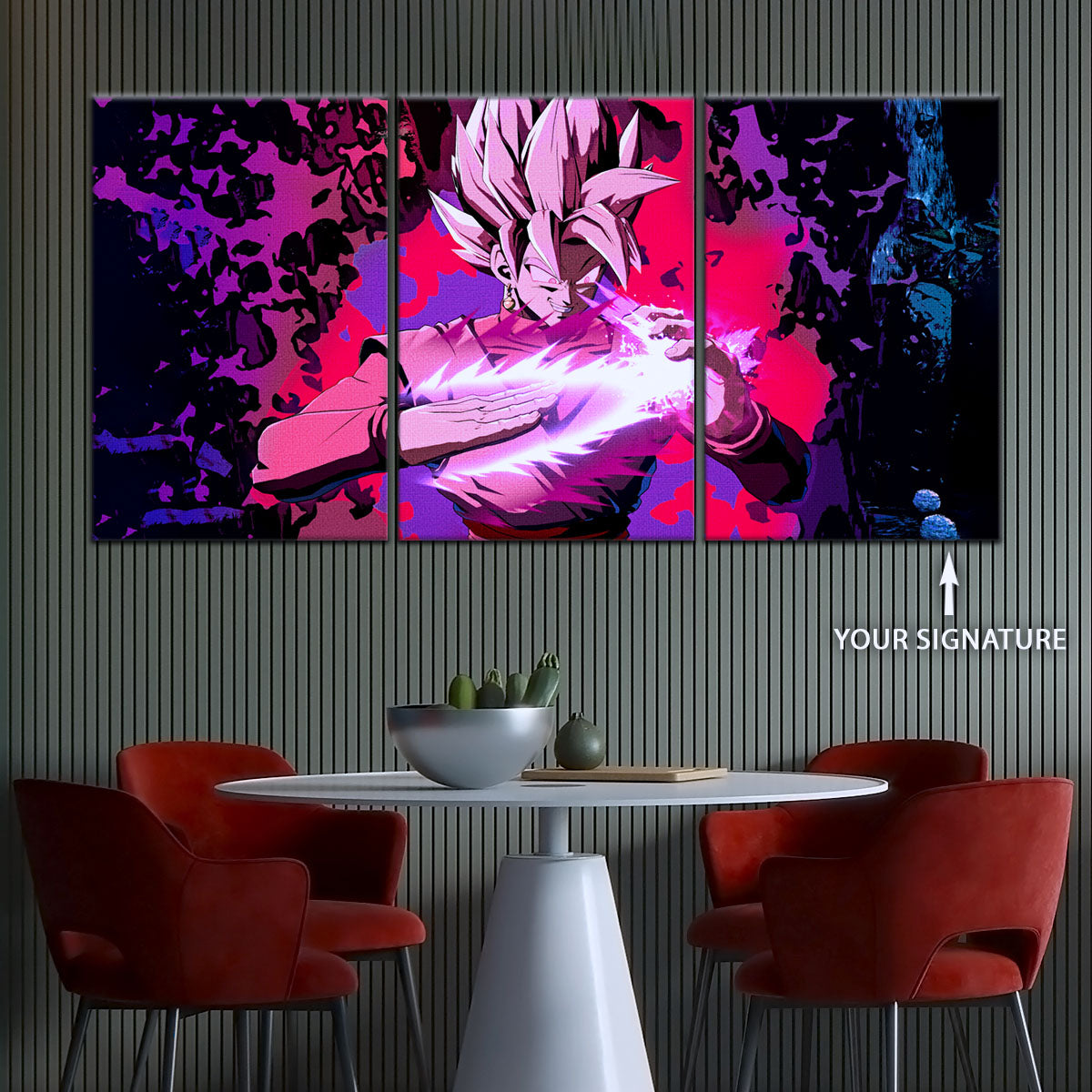 Dragon Ball Super Canvas Wall Art - DR5007 - Super Saiyan Rose Black Goku