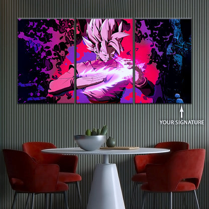 Dragon Ball Super Canvas Wall Art - DR5007 - Super Saiyan Rose Black Goku