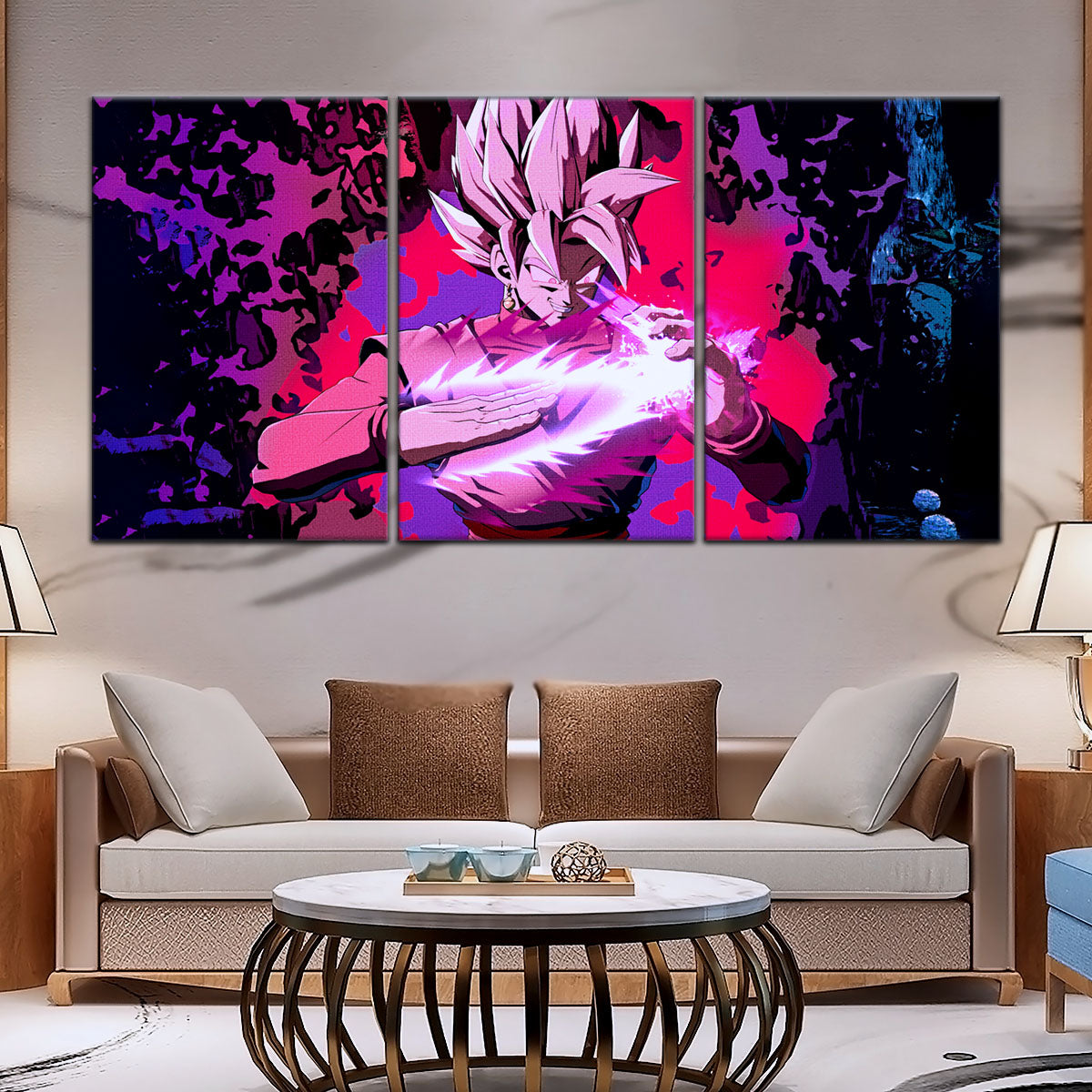 Dragon Ball Super Canvas Wall Art - DR5007 - Super Saiyan Rose Black Goku
