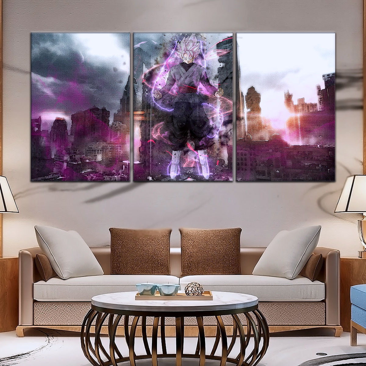 Dragon Ball Super Canvas Wall Art - DR5008 - Super Saiyan Rose Black Goku
