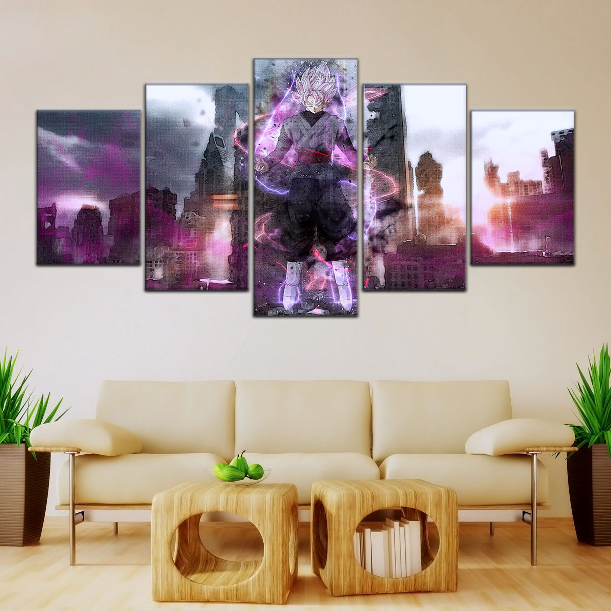 Dragon Ball Super Canvas Wall Art - DR5008 - Super Saiyan Rose Black Goku
