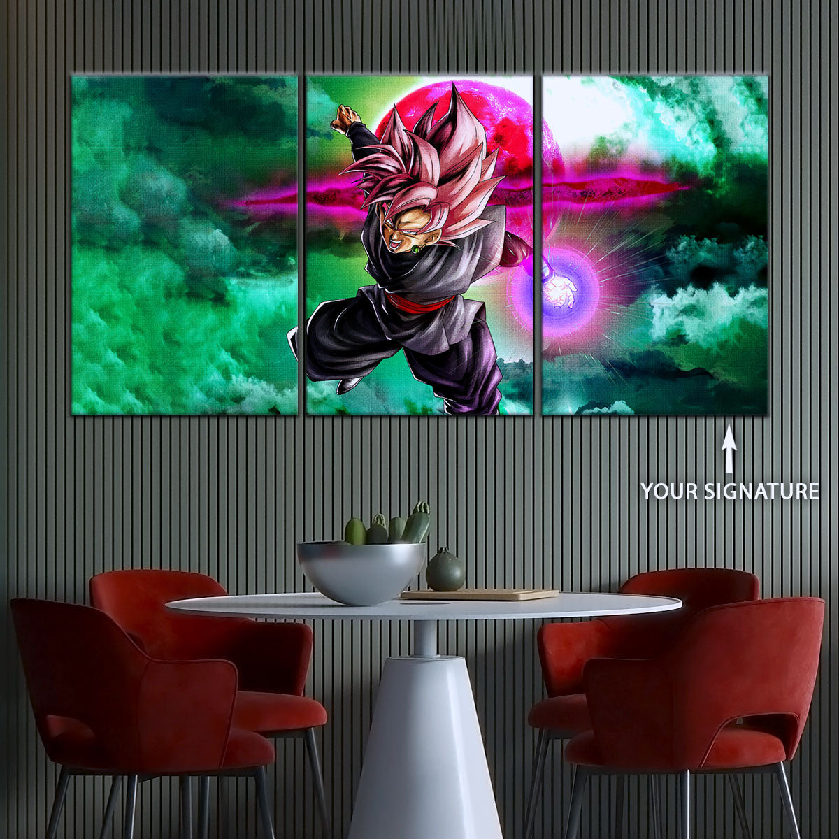 Dragon Ball Super Canvas Wall Art - DR5009 - Super Saiyan Rose Black Goku