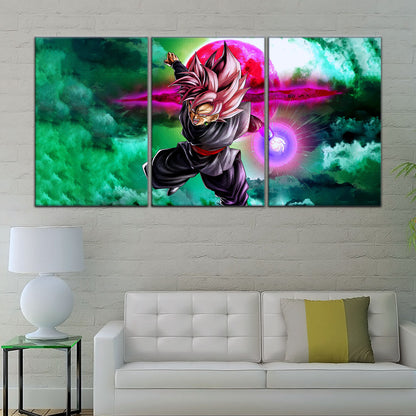 Dragon Ball Super Canvas Wall Art - DR5009 - Super Saiyan Rose Black Goku