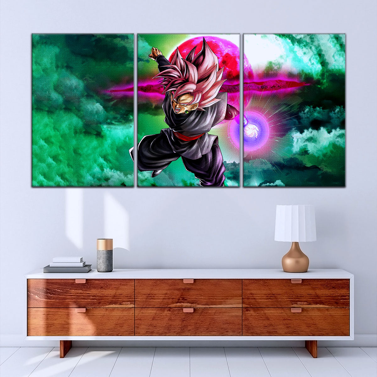 Dragon Ball Super Canvas Wall Art - DR5009 - Super Saiyan Rose Black Goku