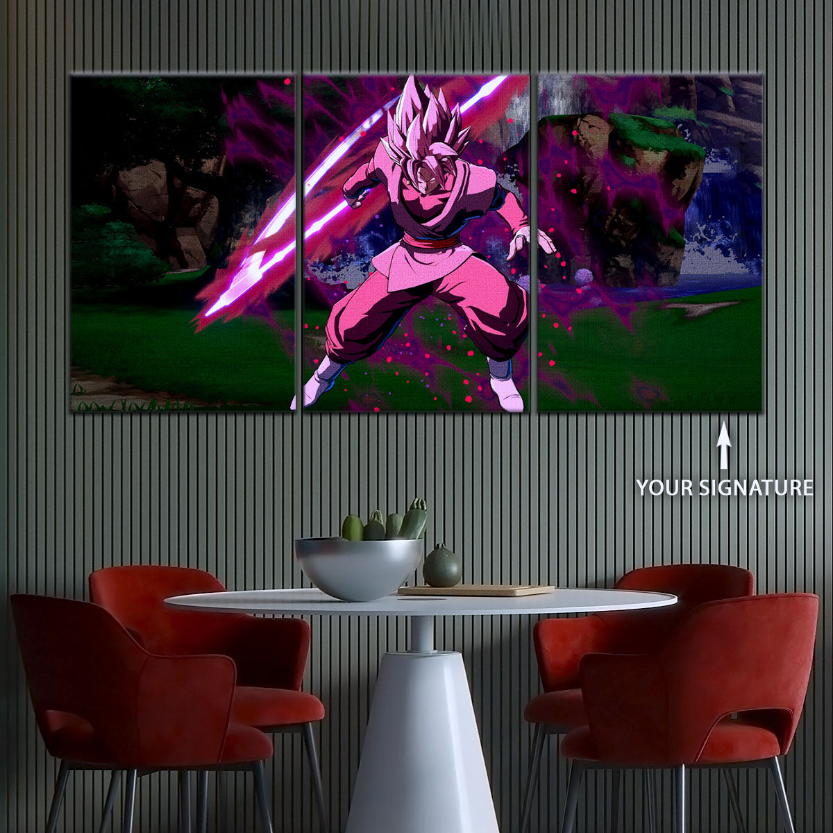 Dragon Ball Super Canvas Wall Art - DR5010 - Super Saiyan Rose Black Goku