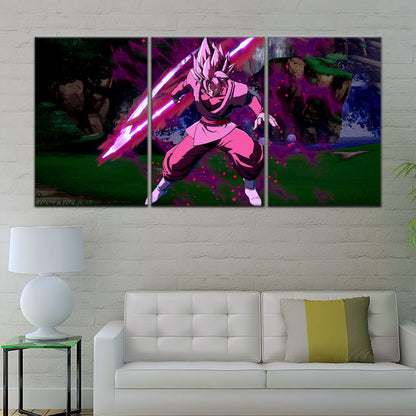 Dragon Ball Super Canvas Wall Art - DR5010 - Super Saiyan Rose Black Goku