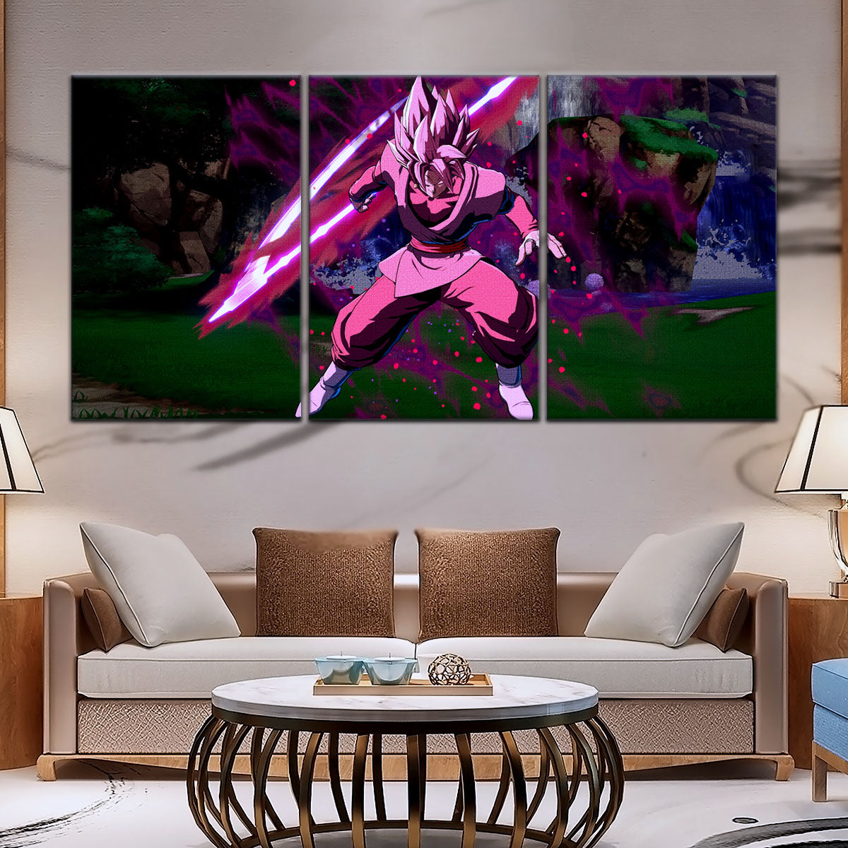 Dragon Ball Super Canvas Wall Art - DR5010 - Super Saiyan Rose Black Goku
