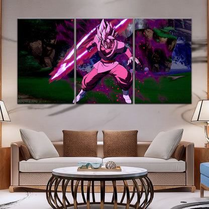 Dragon Ball Super Canvas Wall Art - DR5010 - Super Saiyan Rose Black Goku