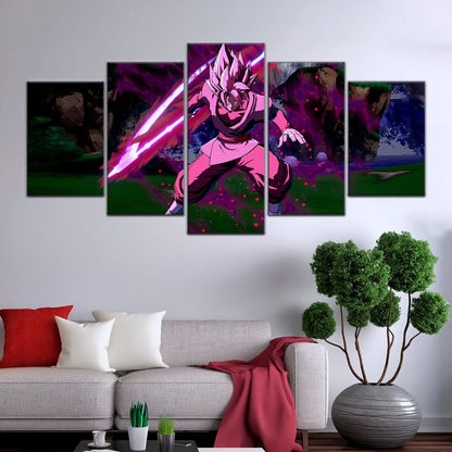 Dragon Ball Super Canvas Wall Art - DR5010 - Super Saiyan Rose Black Goku
