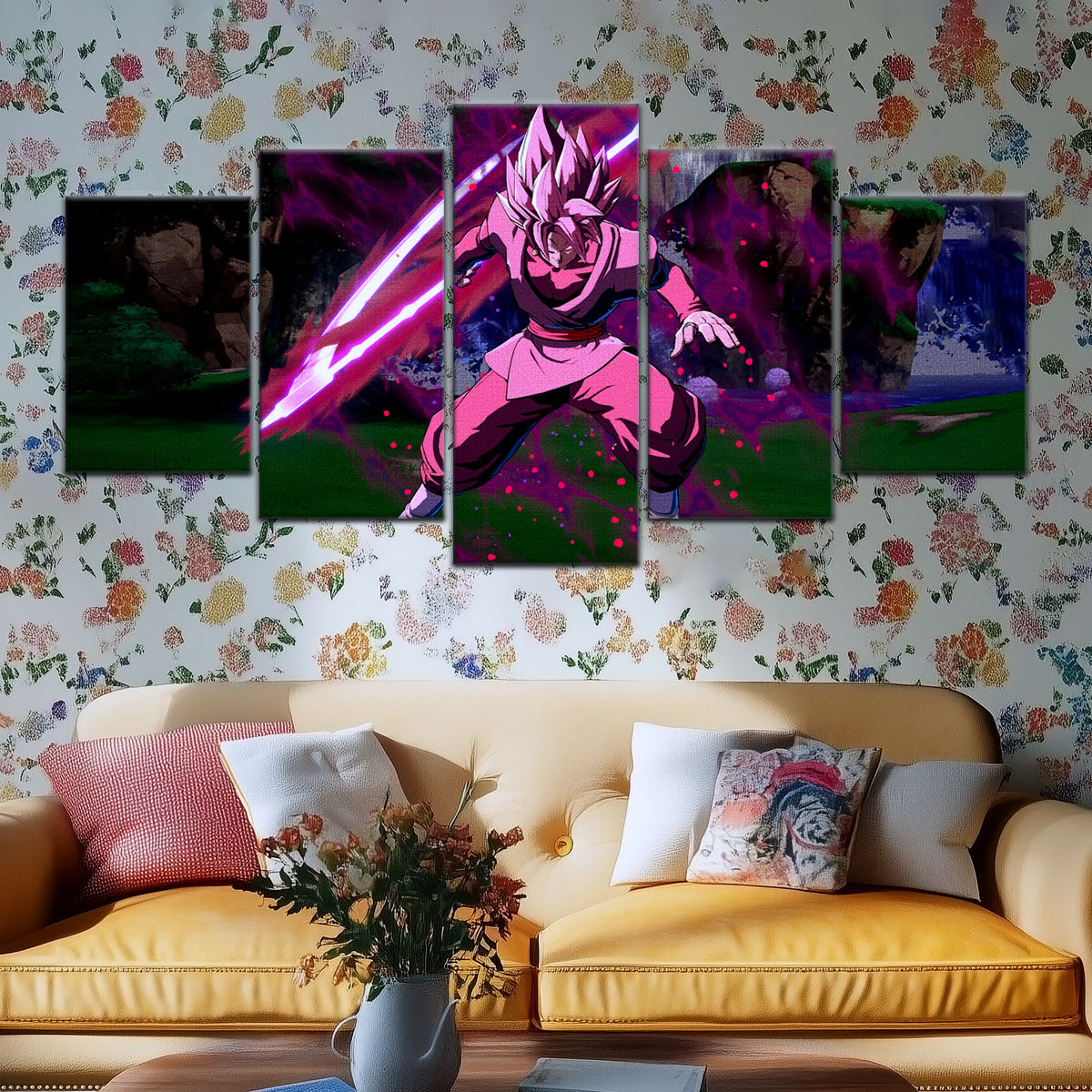 Dragon Ball Super Canvas Wall Art - DR5010 - Super Saiyan Rose Black Goku