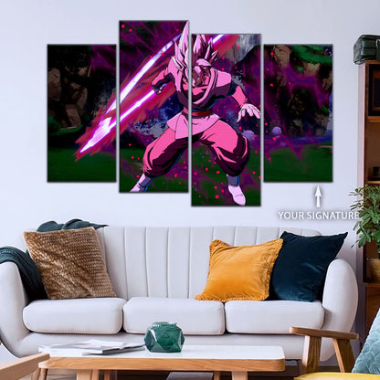Dragon Ball Super Canvas Wall Art - DR5010 - Super Saiyan Rose Black Goku