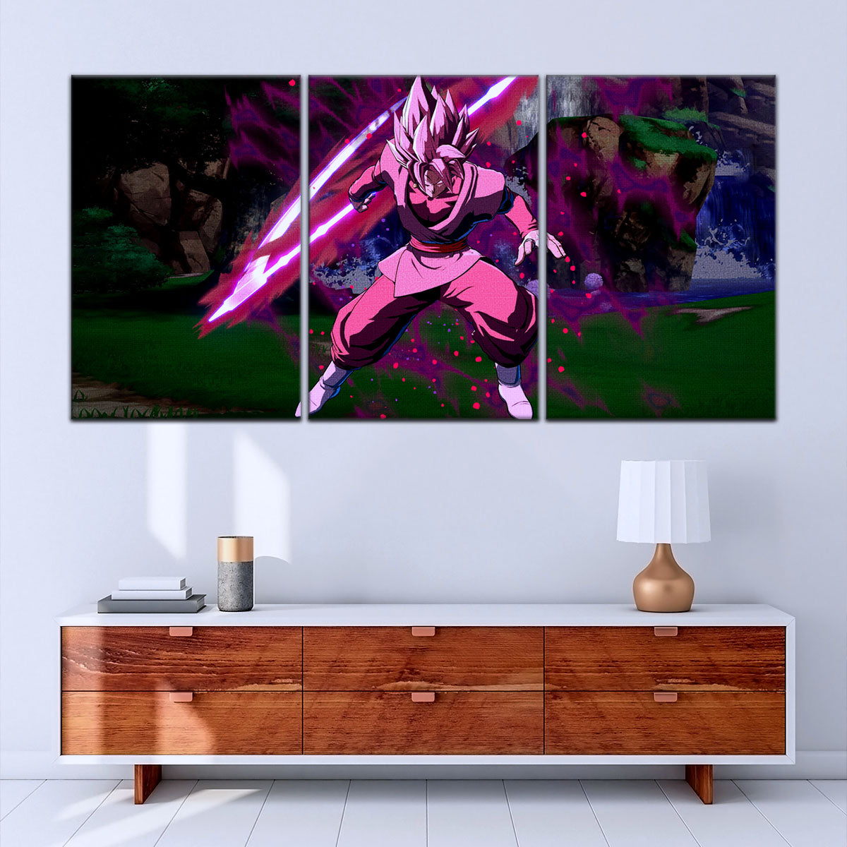 Dragon Ball Super Canvas Wall Art - DR5010 - Super Saiyan Rose Black Goku