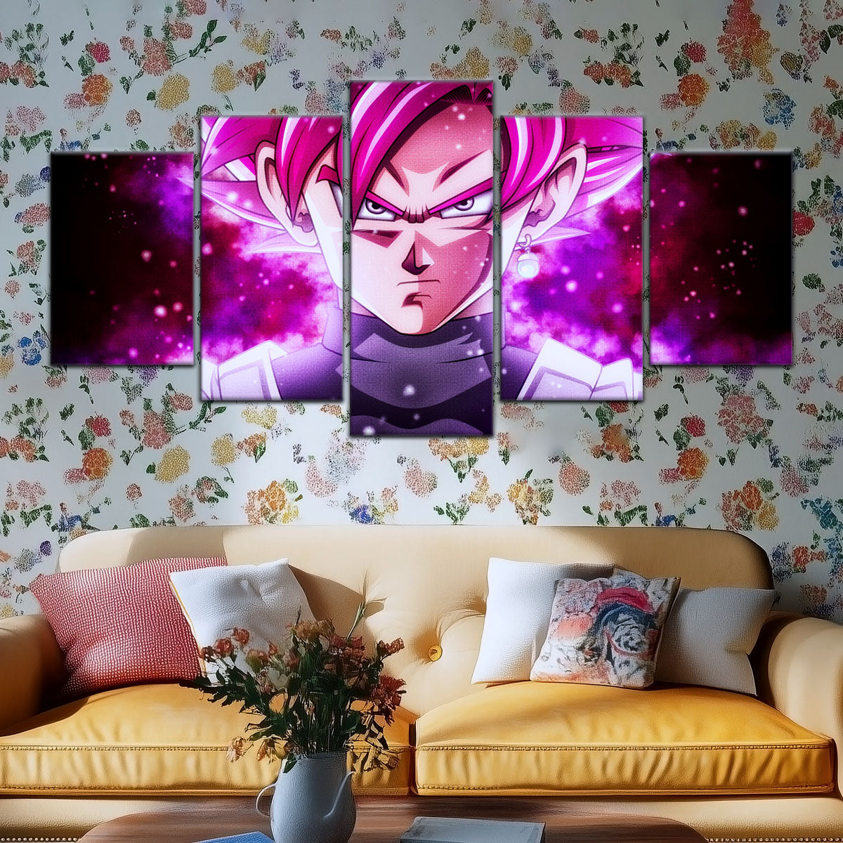 Dragon Ball Super Canvas Wall Art - DR5011 - Super Saiyan Rose Black Goku