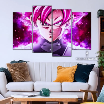 Dragon Ball Super Canvas Wall Art - DR5011 - Super Saiyan Rose Black Goku