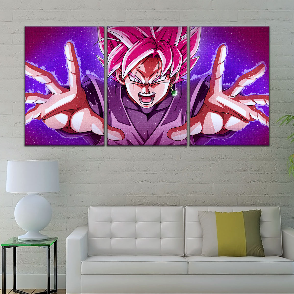 Dragon Ball Super Canvas Wall Art - DR5012 - Super Saiyan Rose Black Goku