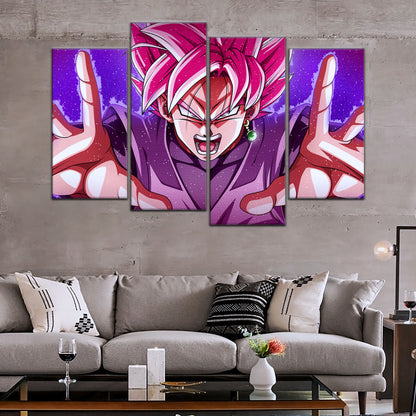 Dragon Ball Super Canvas Wall Art - DR5012 - Super Saiyan Rose Black Goku